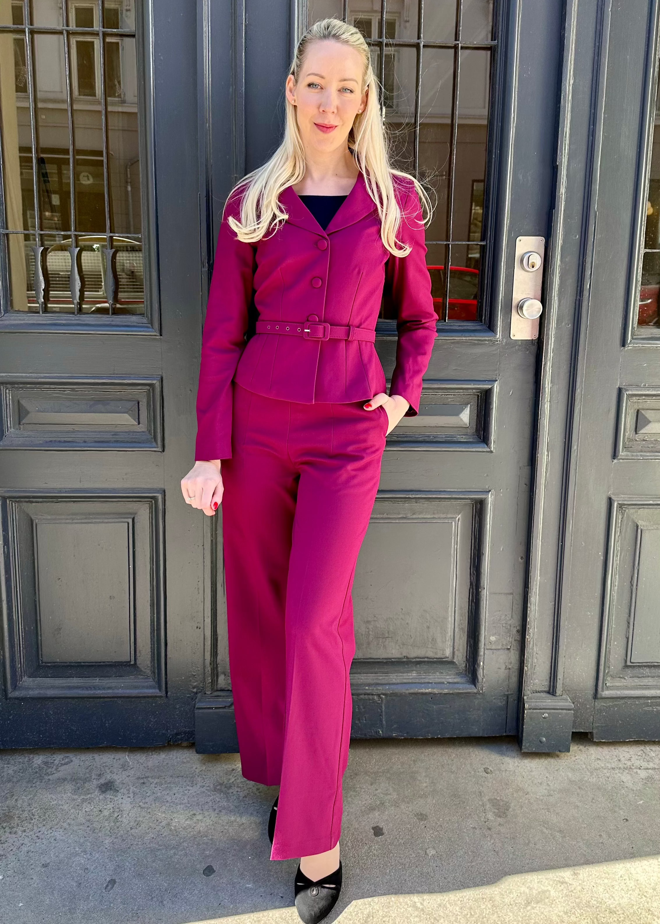 Siri taljeret blazer i magenta jakke Daisy Dapper 