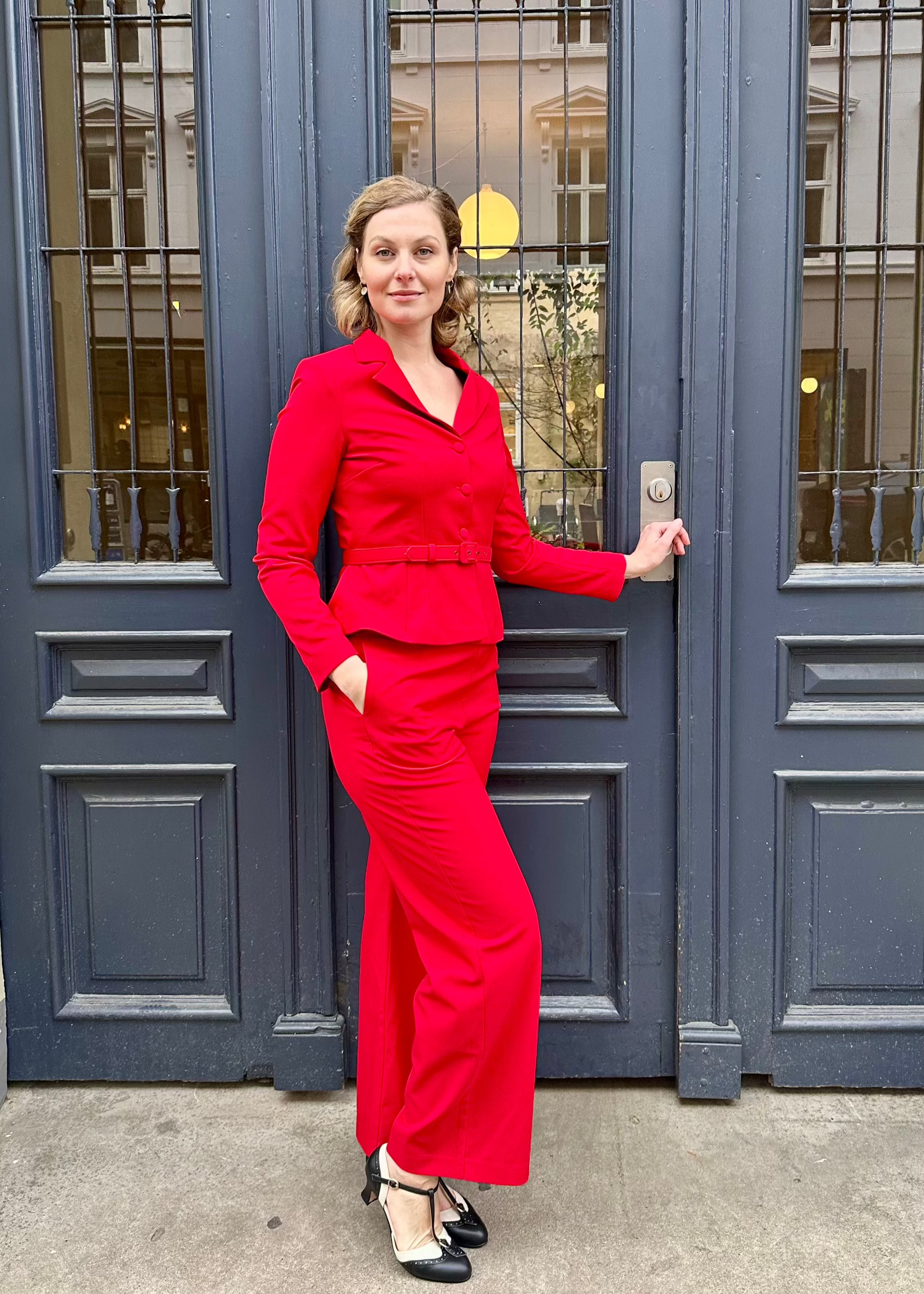 Siri taljeret blazer i rød tøj Daisy Dapper 