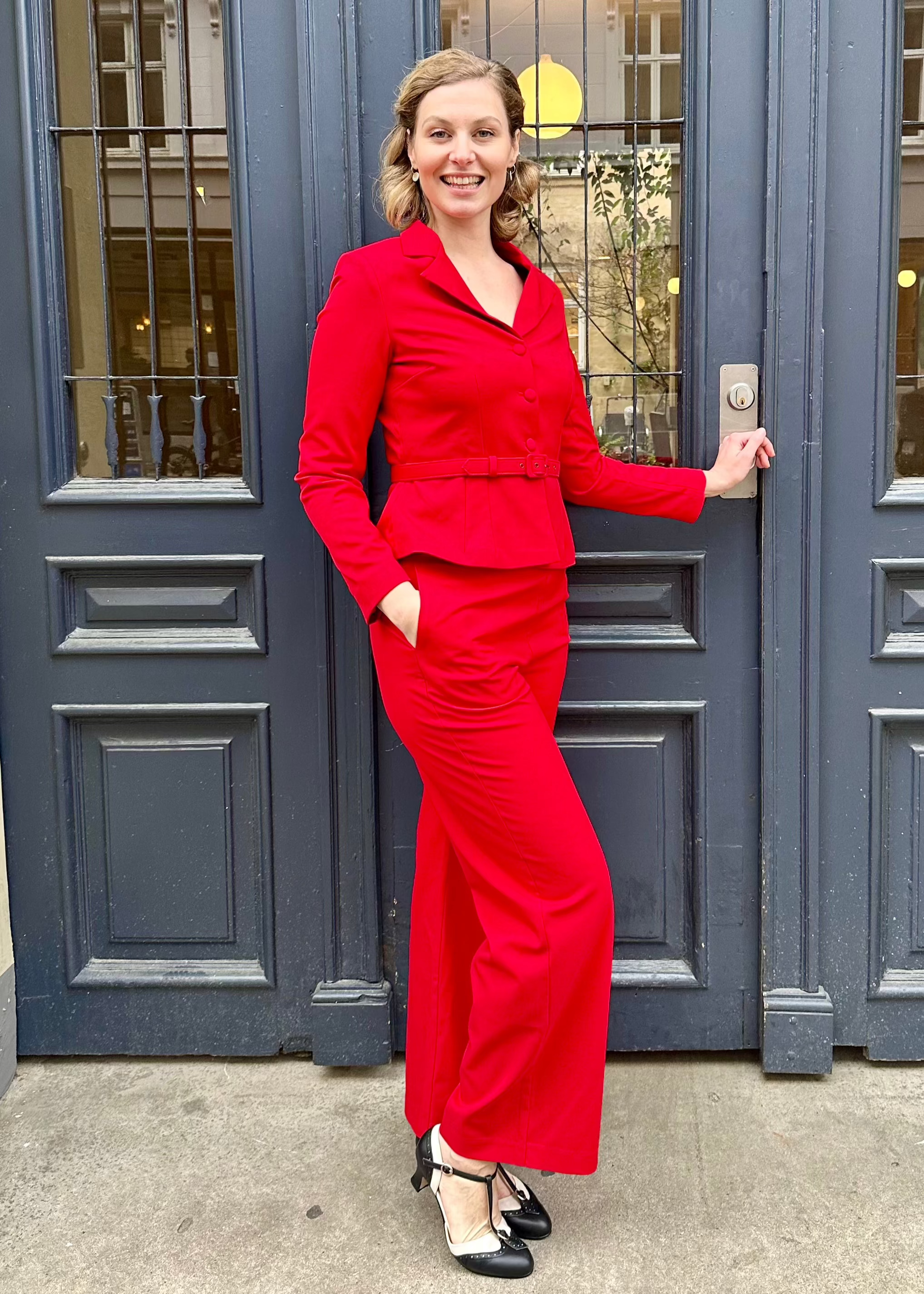 Siri taljeret blazer i rød tøj Daisy Dapper 