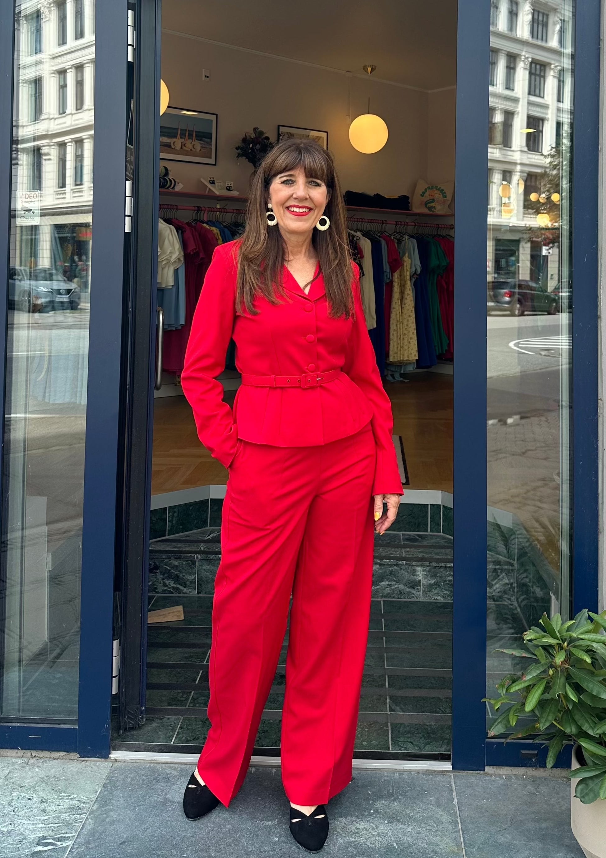 Siri taljeret blazer i rød tøj Daisy Dapper 