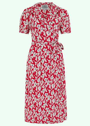 Slåom kjole i 'pansy' print slåom kjole Seamstress Of Bloomsbury 