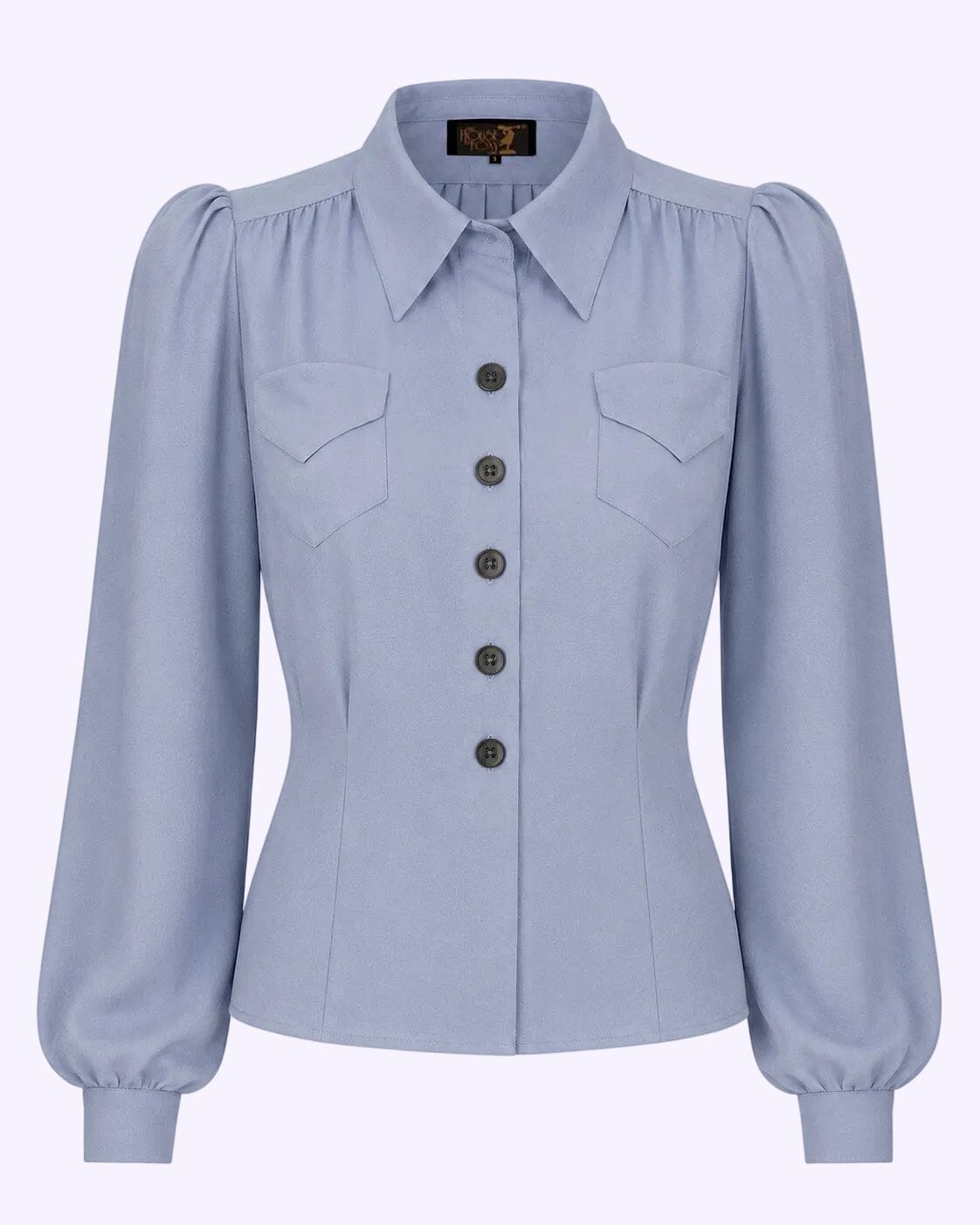 Sweetheart vintage stils skjorte - syren langærmet skjorte House of Foxy 