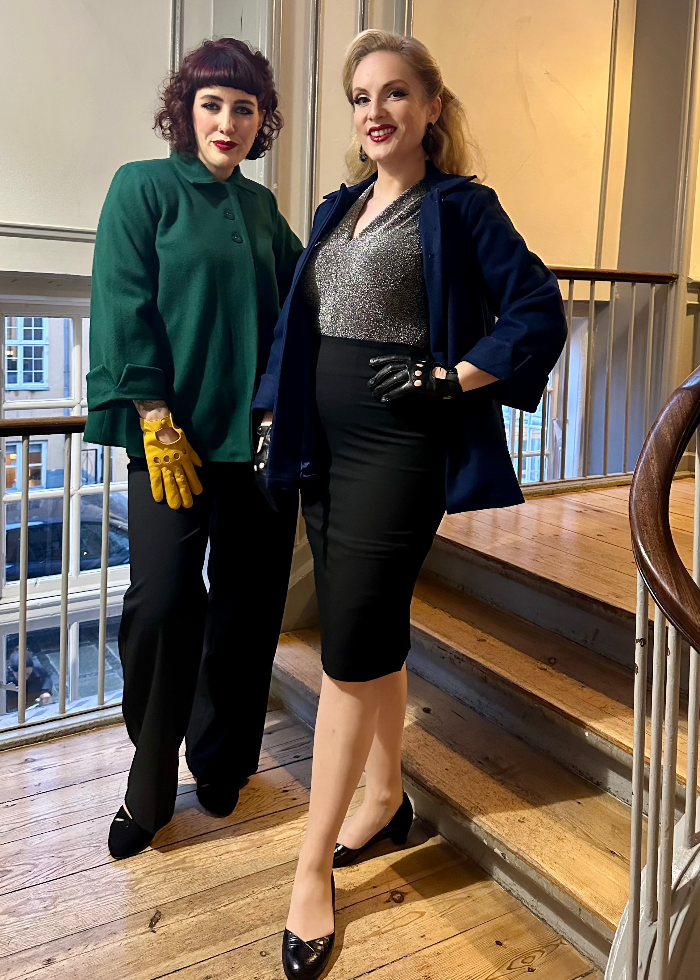 Swing jakke i skovgrøn uld Seamstress Of Bloomsbury 