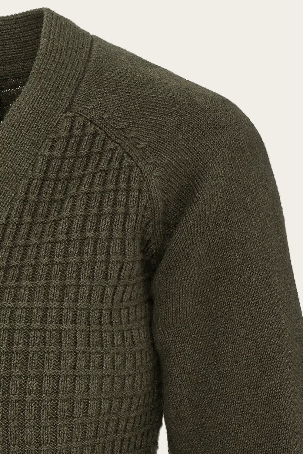 The Cable Knit College Cardigan - Grøn cardigan Emmy Design 