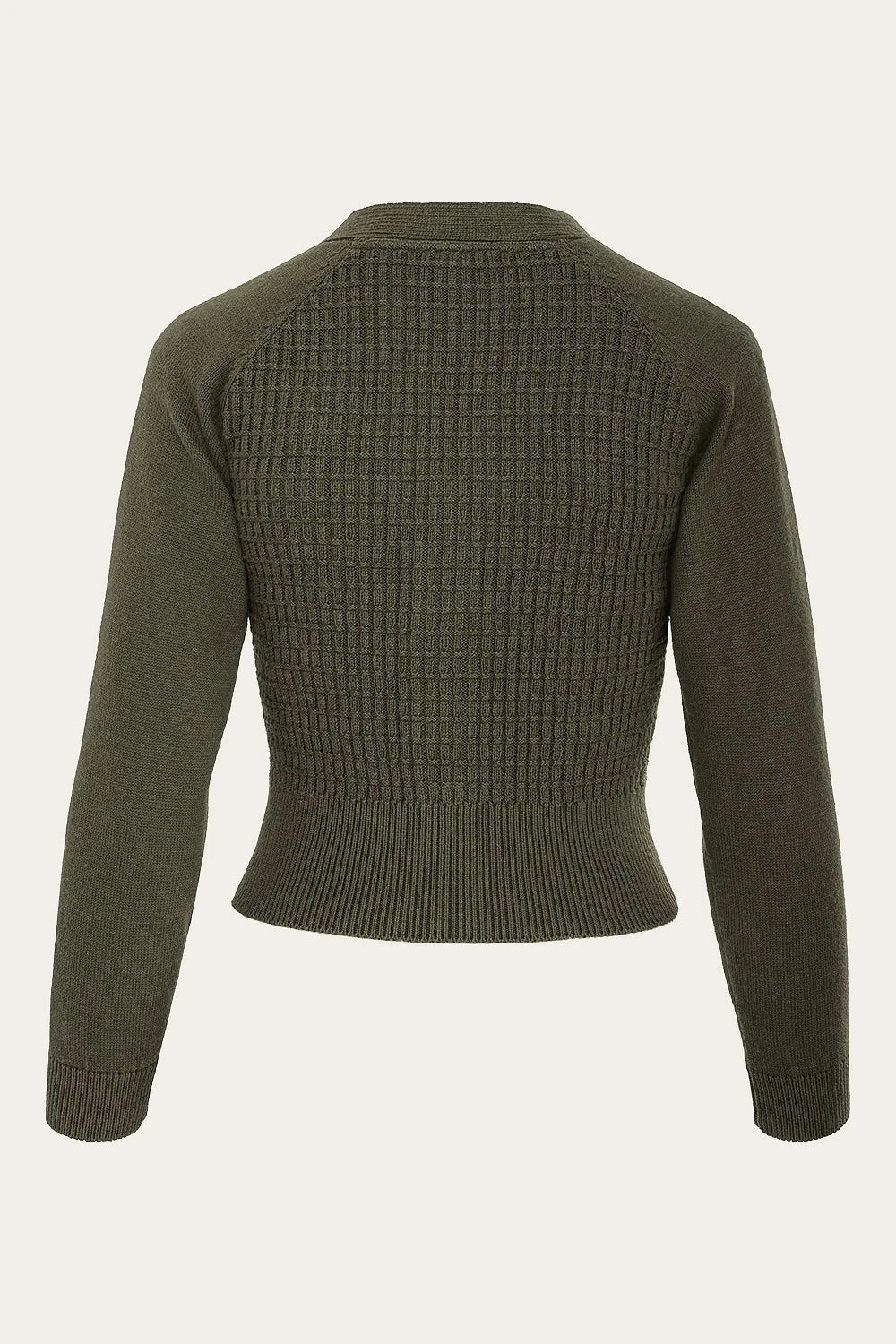 The Cable Knit College Cardigan - Grøn cardigan Emmy Design 