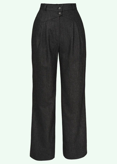 The Fancy Worker Pants Black & charcoal tweed Emmy Design 