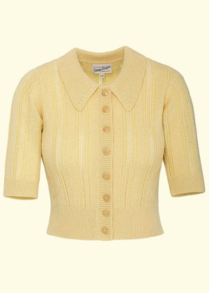 The Non Contrast Cardigan - Lys gul bluse Emmy Design 