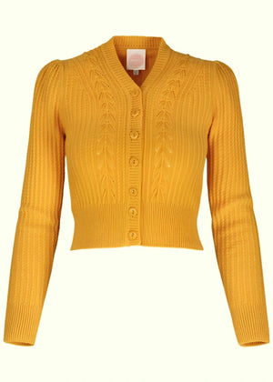 The Scandi Summer Cardi i gurkemeje gul cardigan Emmy Design 