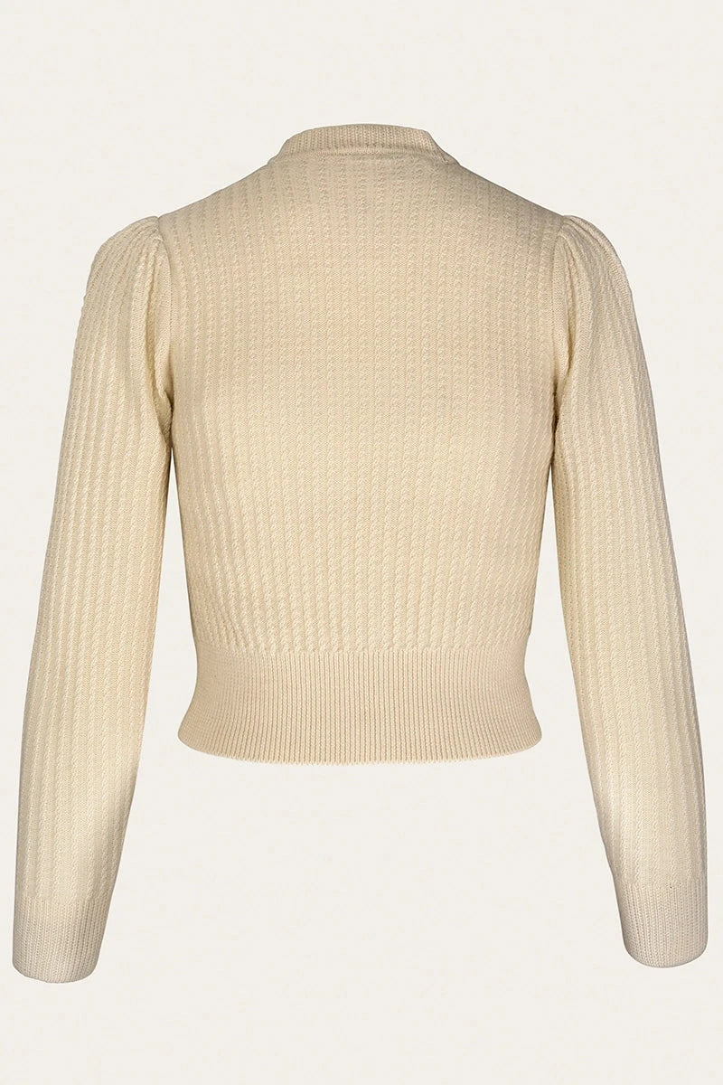 The Scandi Summer Cardi i råhvid cardigan Emmy Design 
