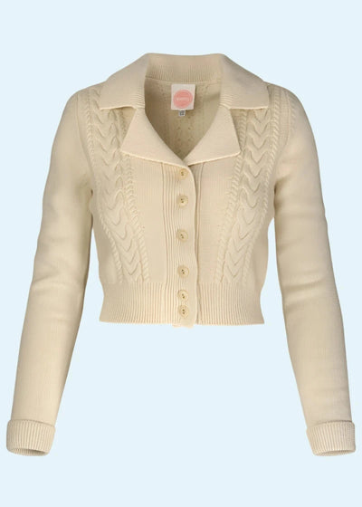 The Summernight Knit Jacket i råhvid cardigan Emmy Design 