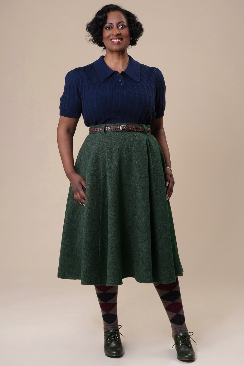 The Tiptop Knit Top i Midnight navyblå tøj Emmy Design 