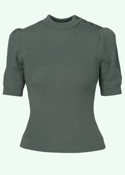 The Top Drawer Top i skifergrøn bluse Emmy Design 