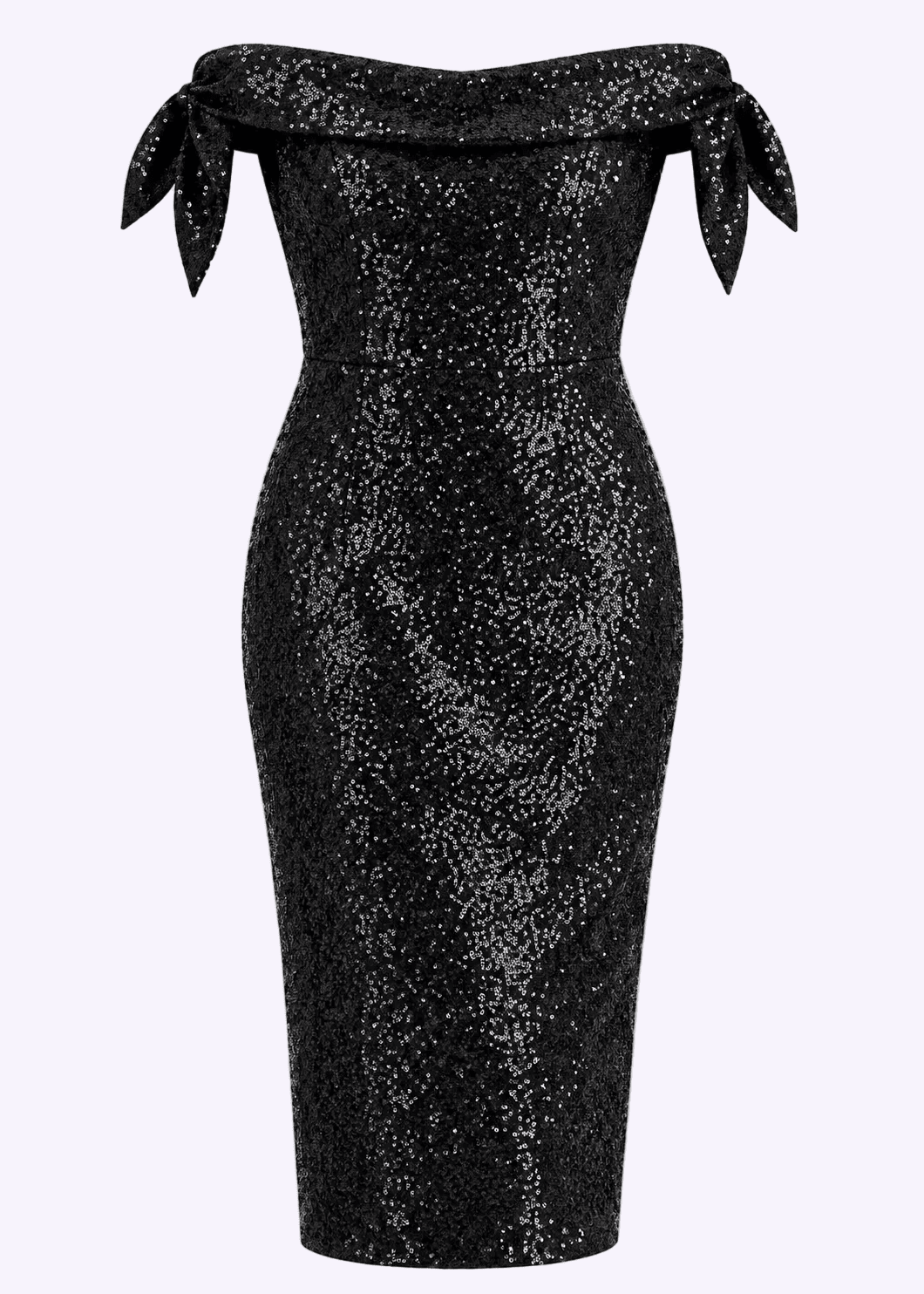 Tilly pencil kjole - sort palliet pencil kjole Pretty Dress Company 