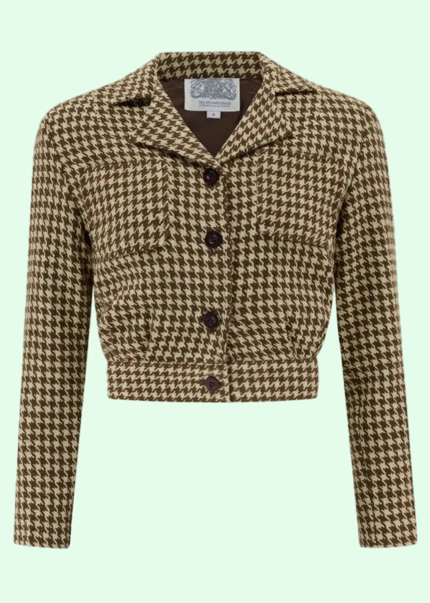 Utility jakke - brun pepitetern frakke Seamstress Of Bloomsbury 