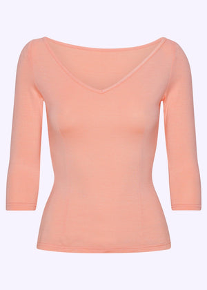 Vendbar boatneck top i baby pink toej Daisy Dapper 