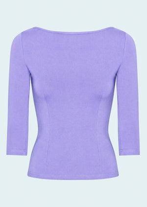 Vendbar boatneck top - lavendel jersey top Daisy Dapper 