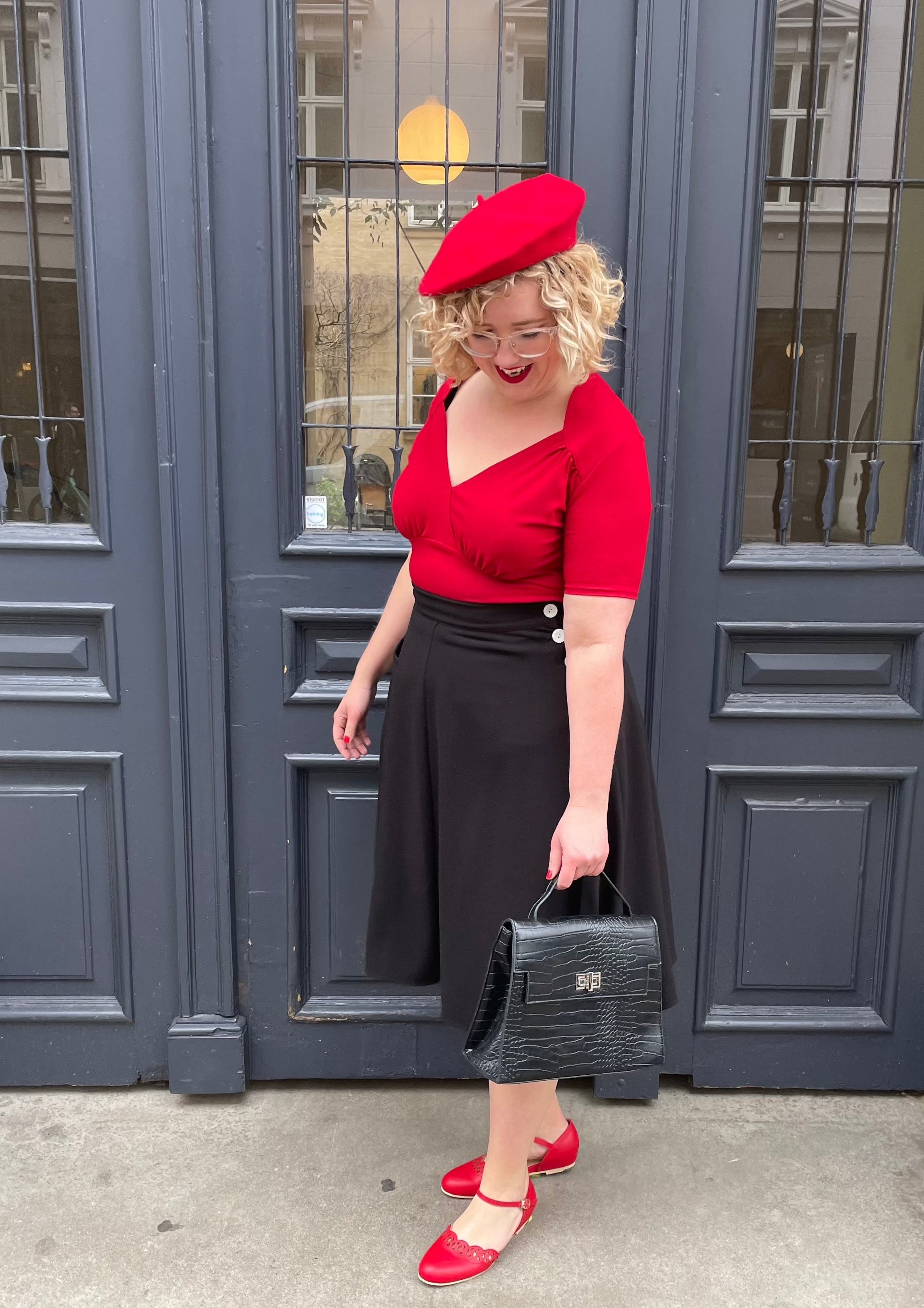 Whirlaway swing nederdel i sort toej House Of Foxy 