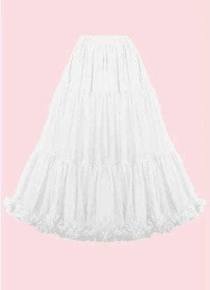 1950'er Petticoat i hvid toej mondokaos 