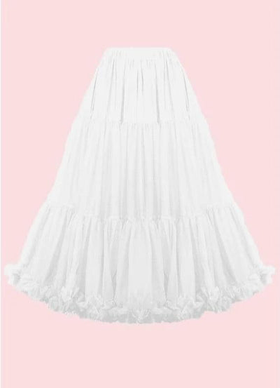 1950'er Petticoat i hvid toej mondokaos 