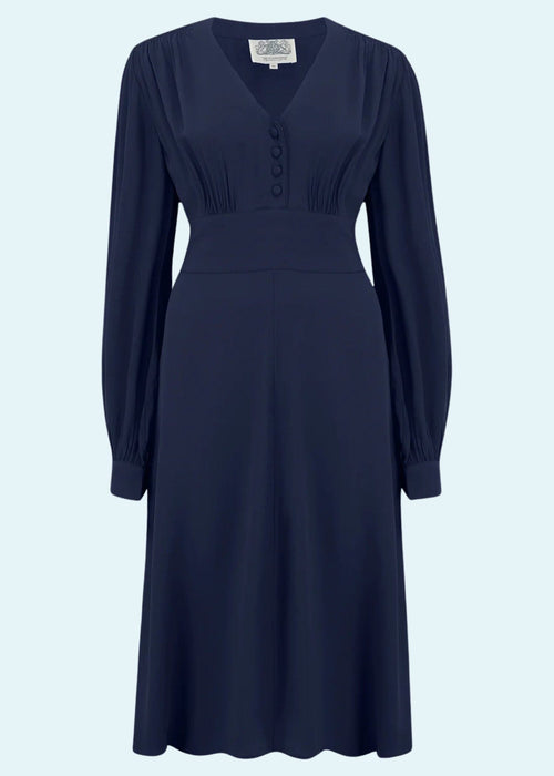 Ava 1940'er kjole - navy