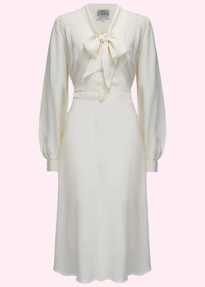 Bloomsbury: Eva kjole i 40'er stil i creme tøj Seamstress Of Bloomsbury 