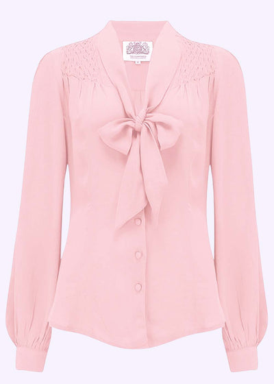 Bloomsbury: Eva - Langærmet skjorte i blossom pink toej Seamstress Of Bloomsbury 