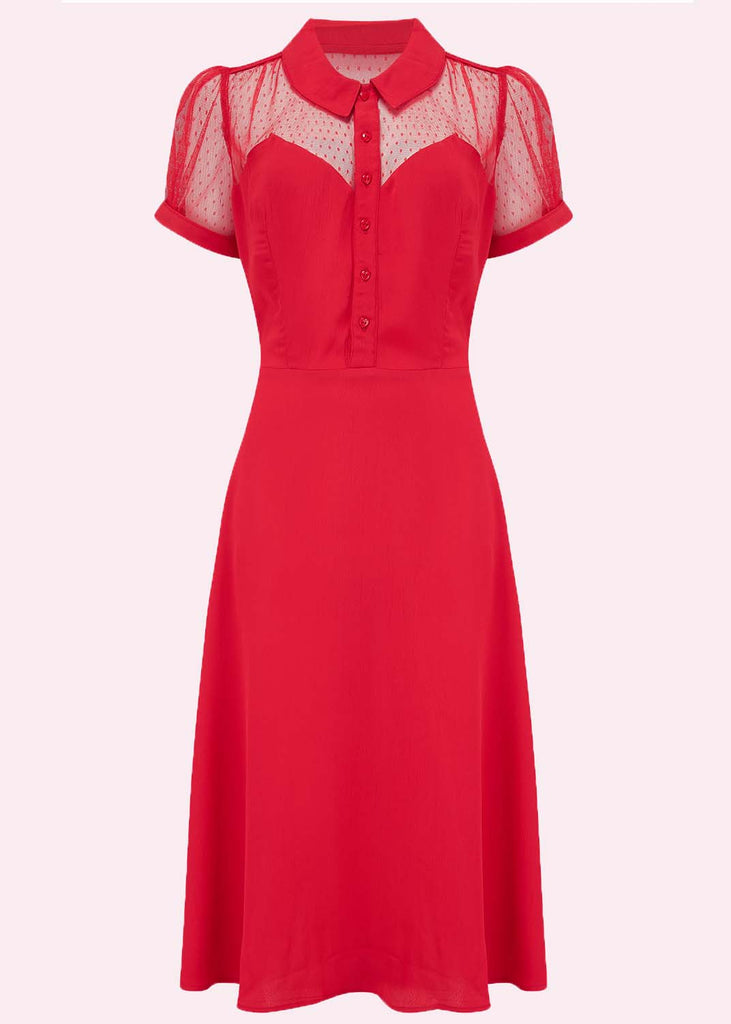 Bloomsbury: Florance dress in red (ONLINE EXCLUSIVE)