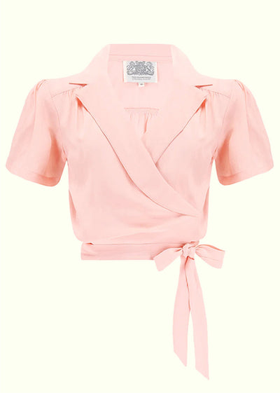 Bloomsbury: Greta slåom skjortebluse i pink Seamstress Of Bloomsbury 