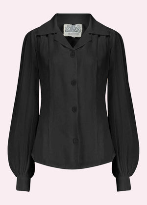 Bloomsbury: Poppy Skjortebluse i sort toej Mondo Kaos 