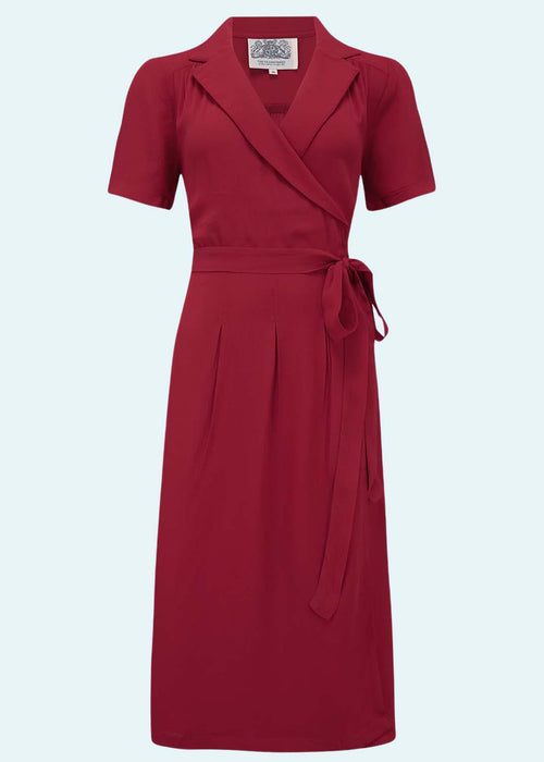 Slåom kjole i vintage stil - bordeaux