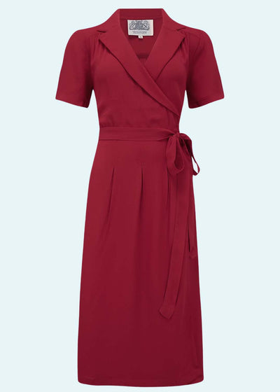 Bloomsbury: Slåom kjole i vinrød toej Seamstress Of Bloomsbury 