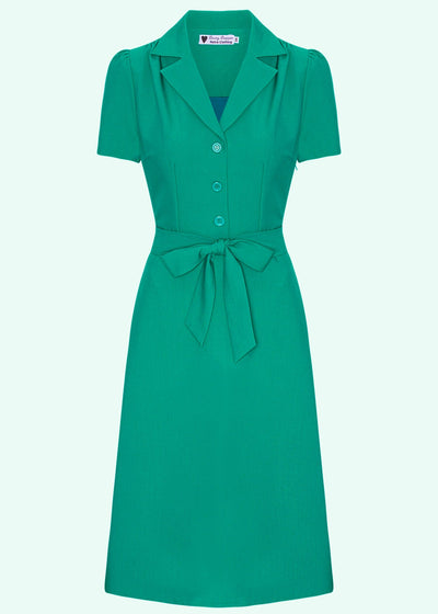 Daisy Dapper: Klassisk skjortekjole i grøn Daisy Dapper 