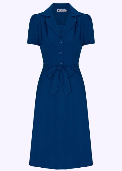 Daisy Dapper: Klassisk skjortekjole i Navy blå Daisy Dapper 