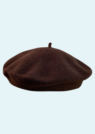 Diefenthal 1905: Klassisk brun baret i uld Accessories Mondo Kaos 