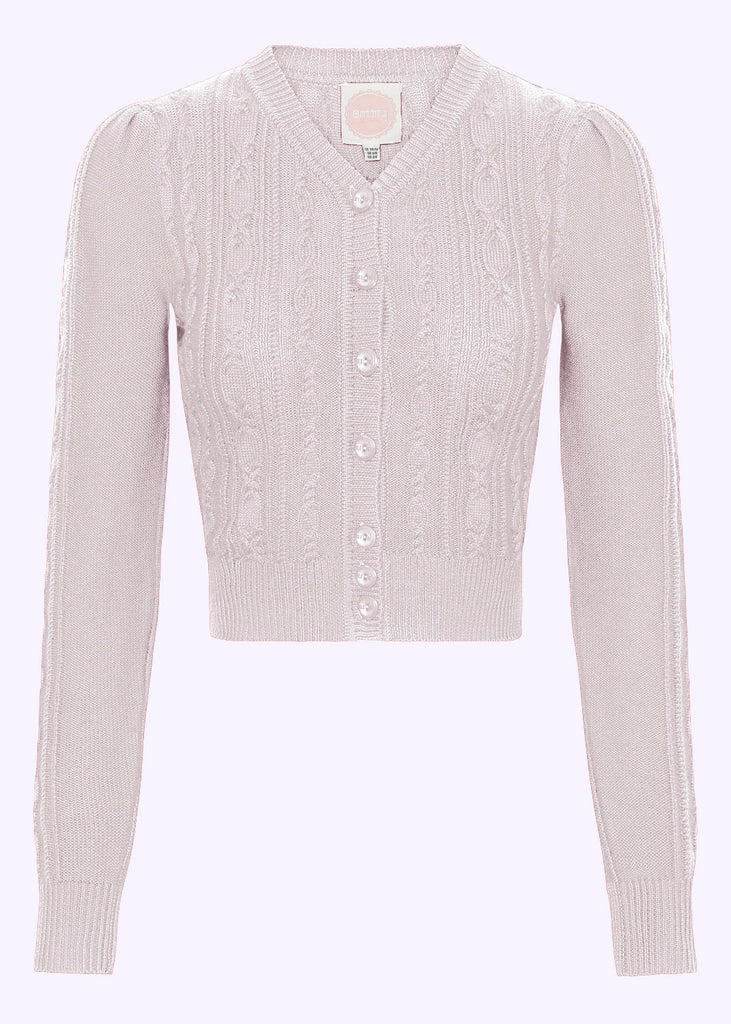 Emmy Design: Ice Skater Cardigan in ivory (ONLINE EXCLUSIVE)