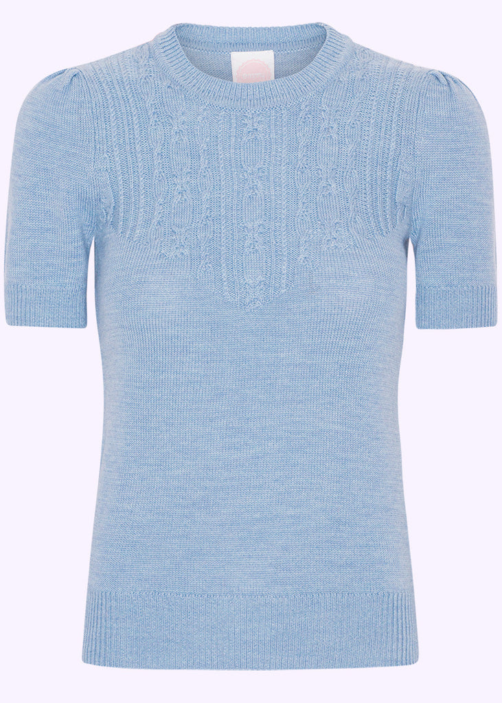 Emmy Design: Sweater Girl's Staple Sweater i lyseblå 'icy blue' (ONLINE EXCLUSIVE)