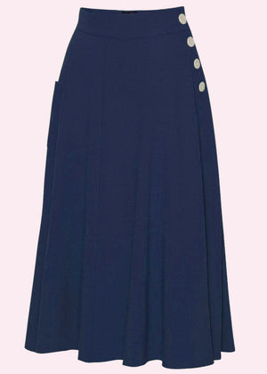 House Of Foxy: Whirlaway swing nederdel i navy toej House Of Foxy 