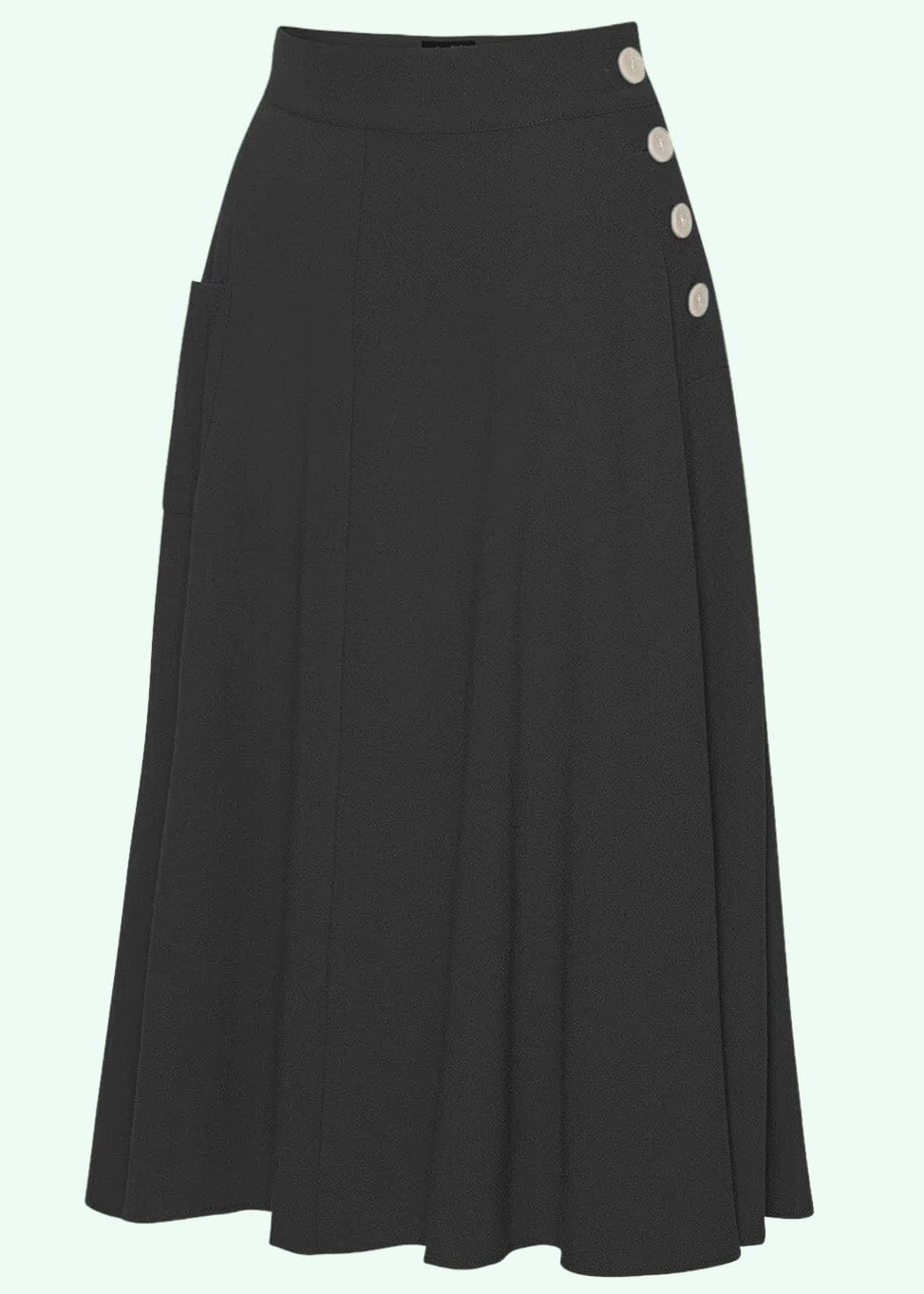 House of Foxy: Whirlaway swing nederdel i sort toej House Of Foxy 