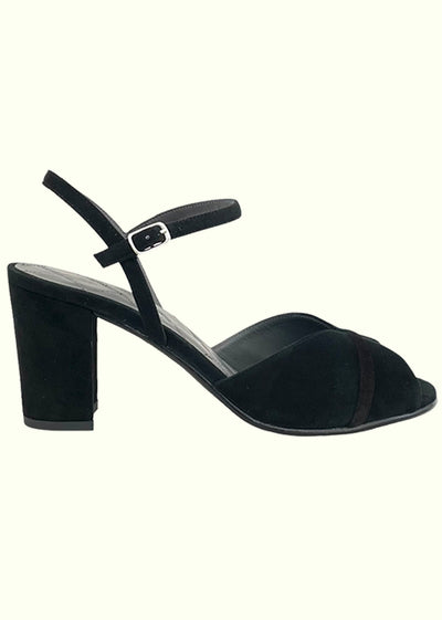 Nordic ShoePeople: Liva 35 sandal i sort med høj hæl sko Nordic Shoepeople 