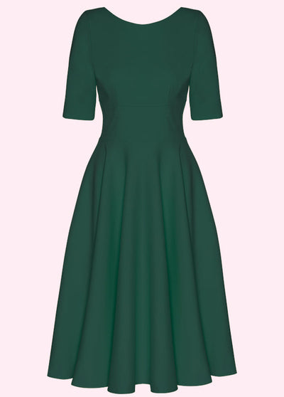 Pretty Dress Company: Hepburn 1950'er stils swingkjole i grøn Pretty Dress Company 