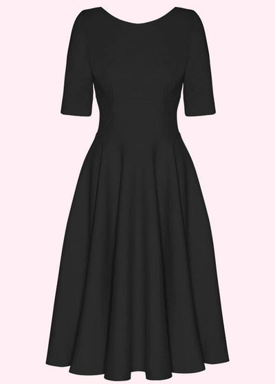 Pretty Dress Company: Hepburn 1950'er stils swingkjole i sort Pretty Dress Company 