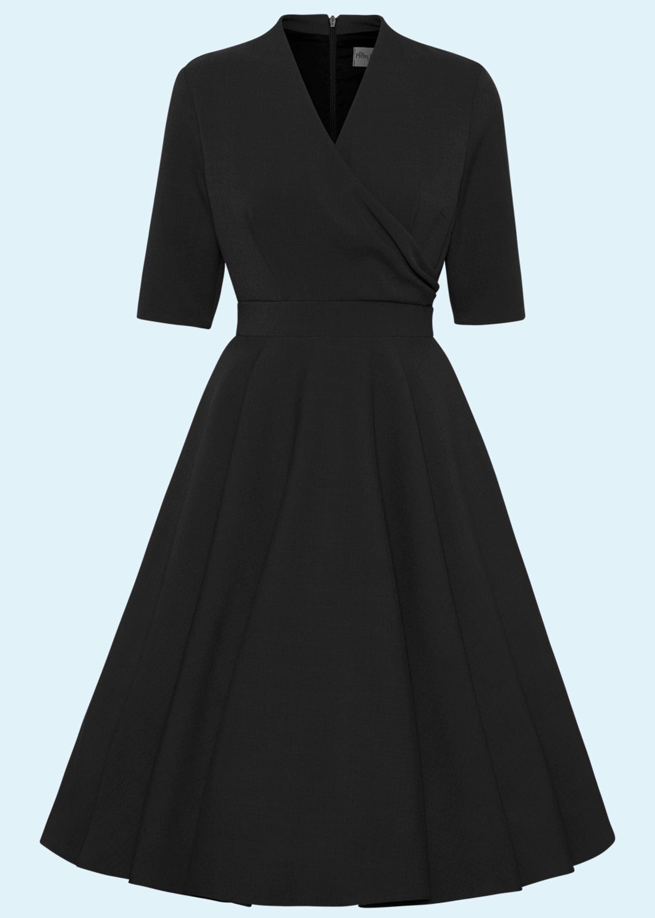 Klassisk swing kjole i sort fra Pretty Dress Company