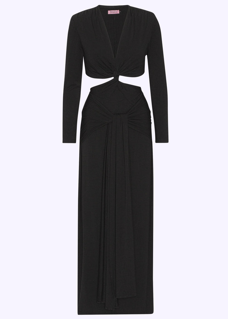 Rebel Love: Lamarr Twist dress in black with turban (ONLINE EXCLUSIVE)