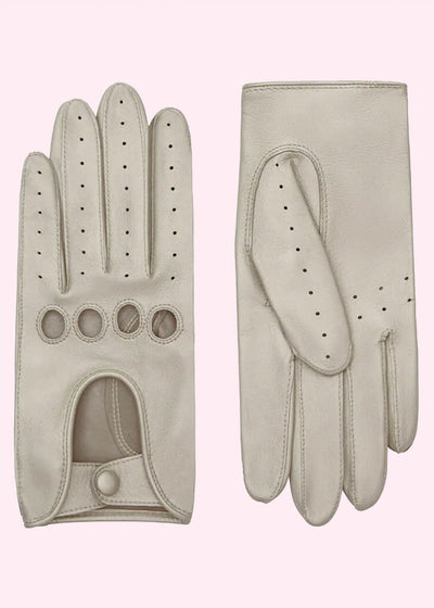 Rhanders Handsker: Motorhandsker i champagnefarvet skind Accessories Rhanders Handsker 