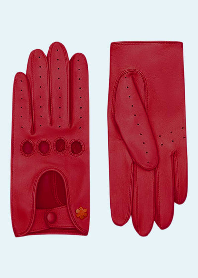 Rhanders Handsker: Motorhandsker i rødt skind Accessories Rhanders Handsker 