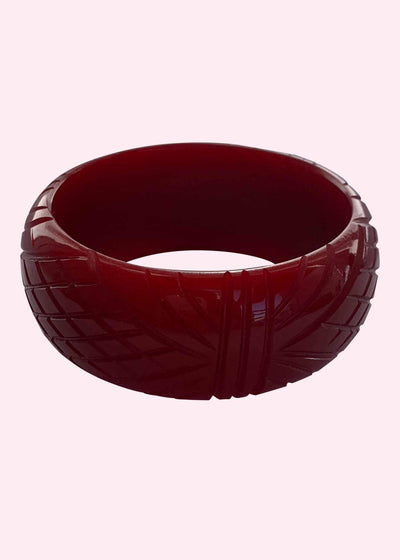 Rock It Rosie: Vintage style bredt armbånd, Rødt Accessories Mondo Kaos 