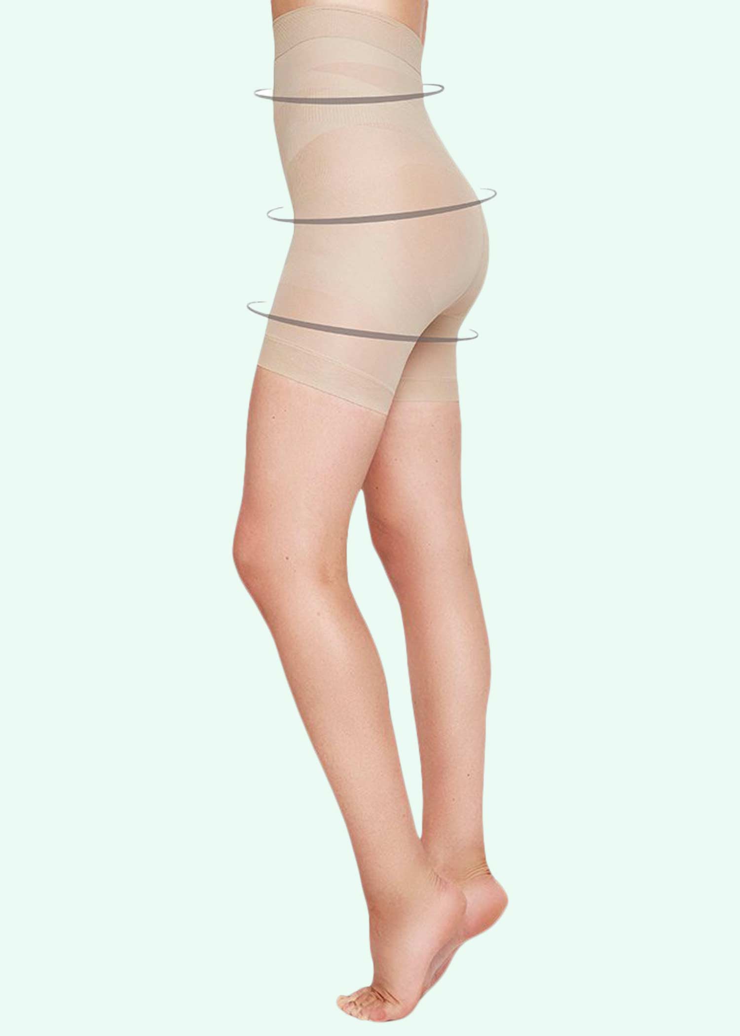 Swedish Stockings: Julia 'shaping' shorts i nude toej Mondo Kaos 